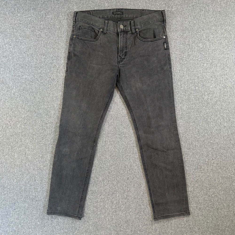 Silver Jeans Co. Jeans Mens 33x32 Taavi Slim Leg Charcoal Grey Stretch Fair